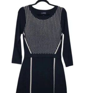 😍 3x $25 Clearance NWT The Limited Black Tan Honey Comb Print Knit Dress